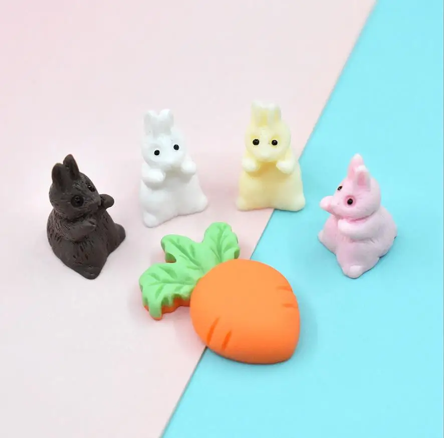 

Смола мини мультипликационный кролик в стиле кавай миниатюрный кабошон художественных DIY ремесло Скрапбукинг