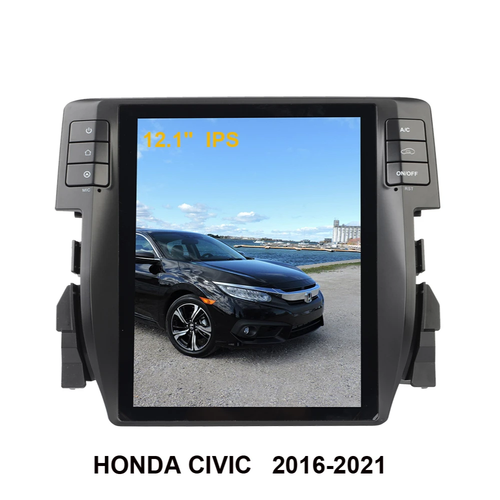 4G + 64G автомобильный радиоприемник Tesla Style Android 9 0 GPS-навигатор для Honda Civic2015-2022