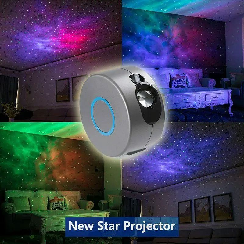

Aurora Star Galaxy Starry Sky LED Projector Lamp Rotating Night Light Colorful Nebula Cloud Lamp Atmospher Bedroom Beside Lamp