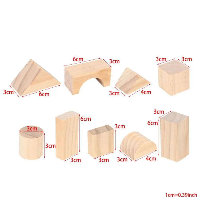 

100 Pcs/Lot Wooden Blocks Castle Building Blocks Early Educational Toys new
