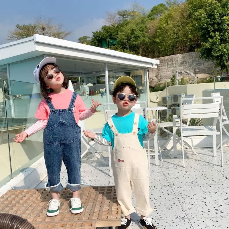 Детские свободные штаны с большими карманами в Корейском стиле для отдыха