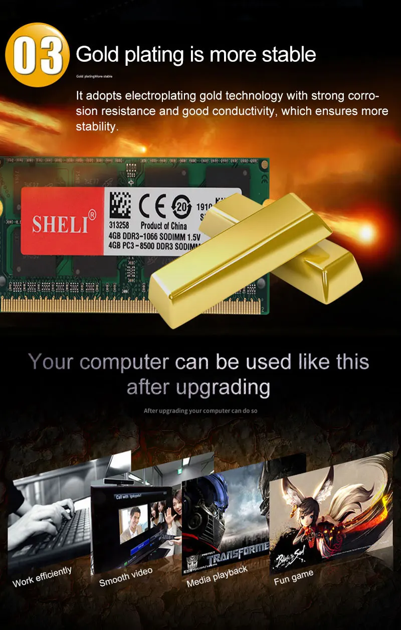 SHELI новые ноутбуки памяти 8 Гб 2RX8 PC3L-12800S DDR3L 1600 МГц 204pin CL11 памяти ноутбука