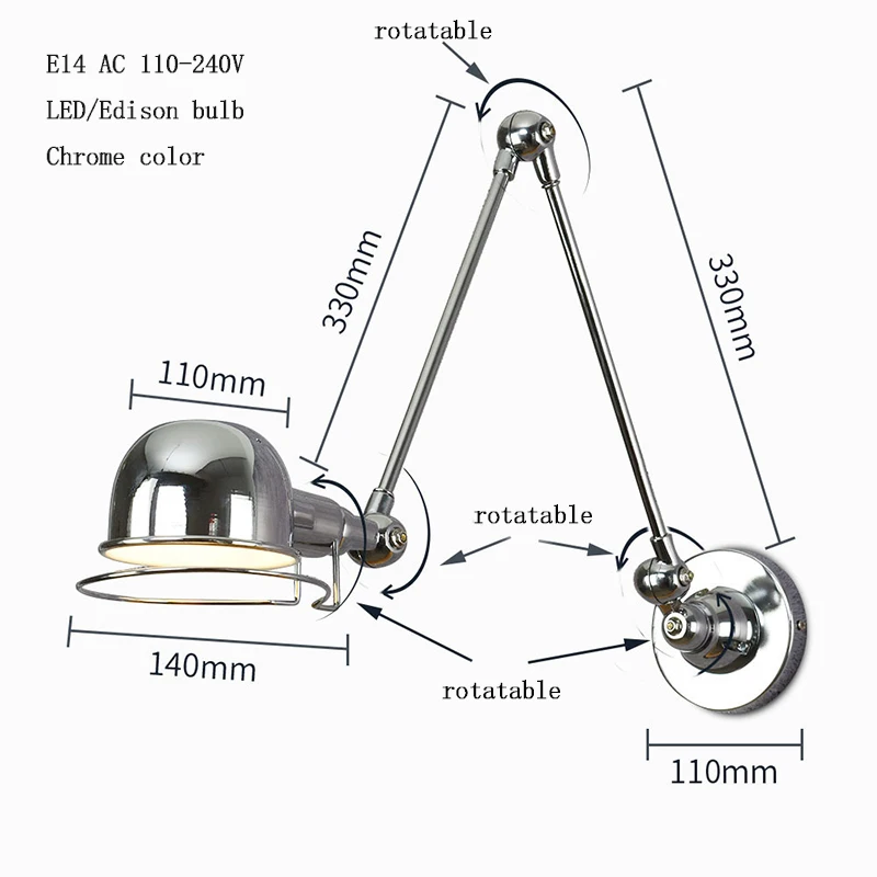 Классический скандинавский Лофт промышленный Винтажный стиль настенный