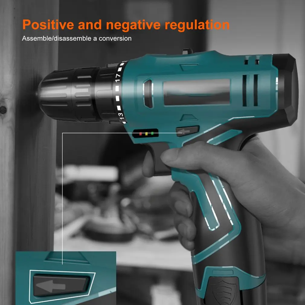 Беспроводная электрическая дрель 25 в с литиевой батареей постоянного тока 2