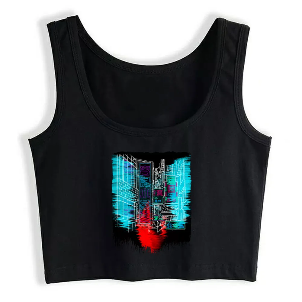 

Crop Top Women Anime 90s Glitch Harajuku Tokyo Style Japan Gift Harajuku Tank Top Women Print Women Clothes