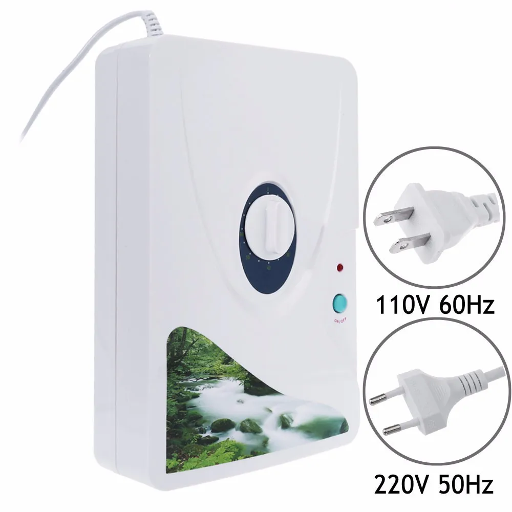 

New 600mg/h 220V 110V Ozone Generator Ozonator ionizer O3 Timer Air Purifiers Oil Vegetable Meat Fresh Purify Air Water