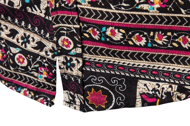 Рубашка мужская с винтажным африканским этническим принтом 2021 | Мужская одежда