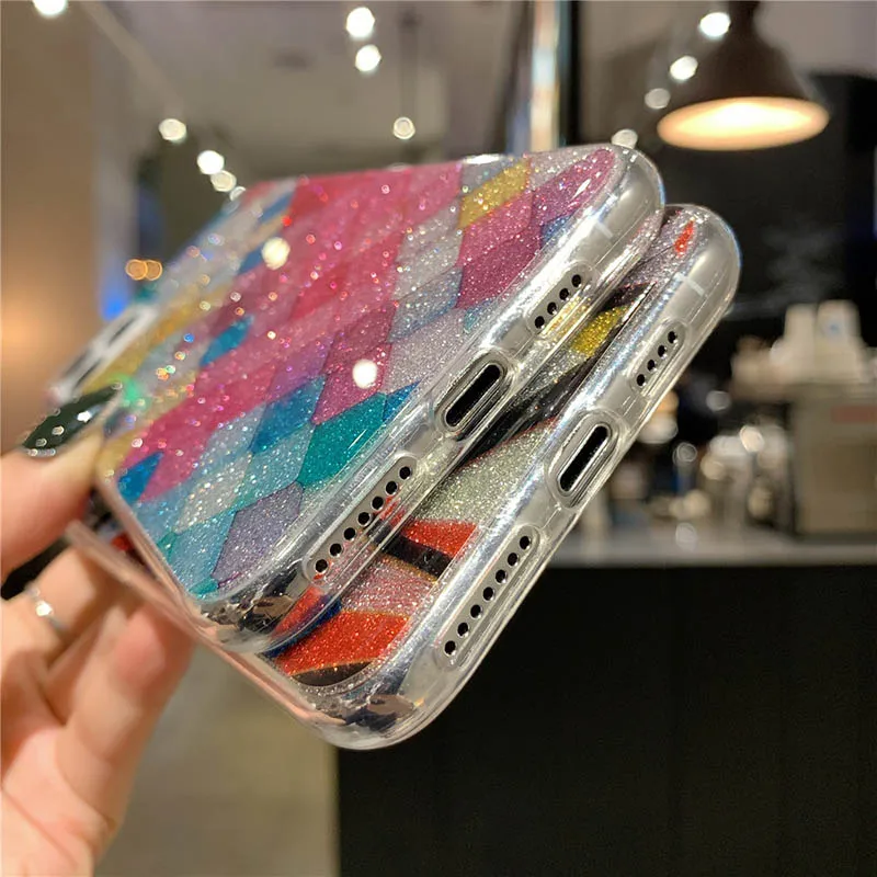 IPWSOO многоцветный Блестящий блестящий чехол для телефона iPhone 11 Pro X XS XR Xs Max цветной