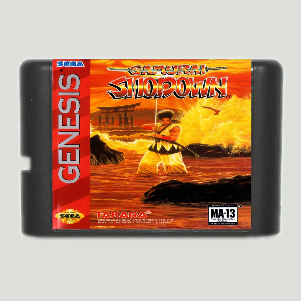 Samurai Shodown NTSC USA 16 bit MD Game Card для Sega Mega Drive Genesis|16 bit|md game16 md |