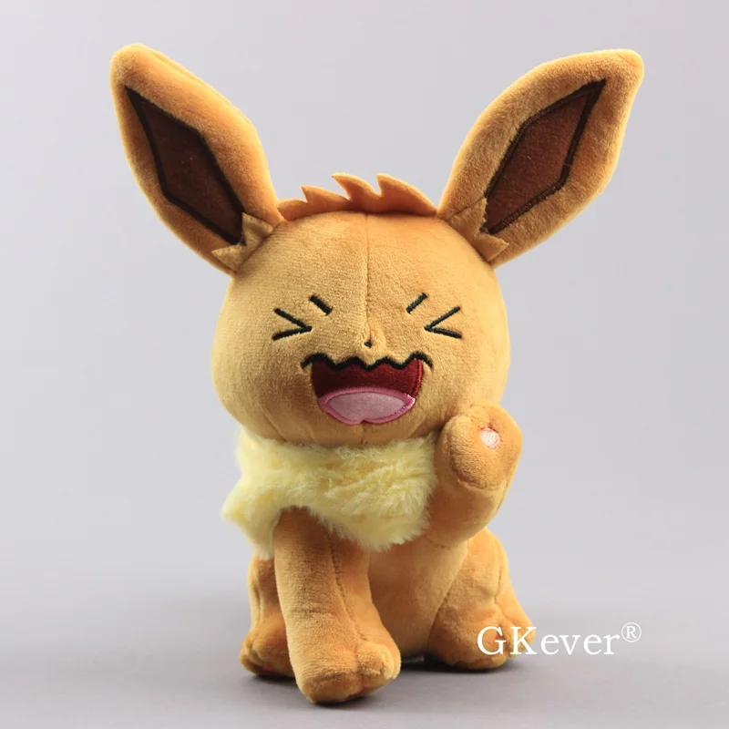 Eevee 25cm 14-25 см каваи Пикачу Eevee Ditto плюшевые куклы игрушки милые воббуфет Combee Audino мягкие животные игрушки Аниме Дети подарок - Цвет: Eevee 25cm