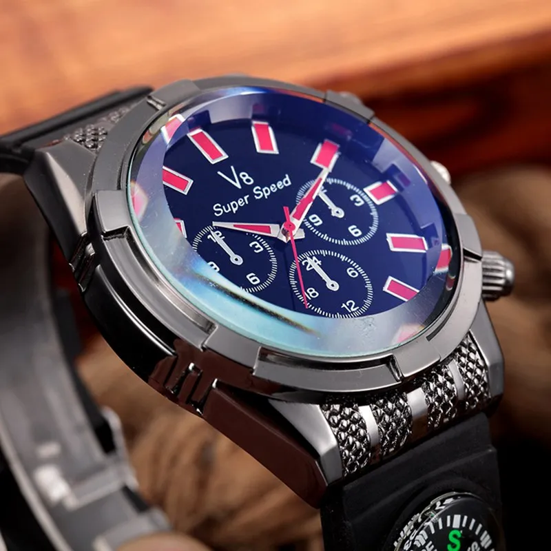 Модные мужские тонкие кварцевые часы из силикагеля для студентов спортивные