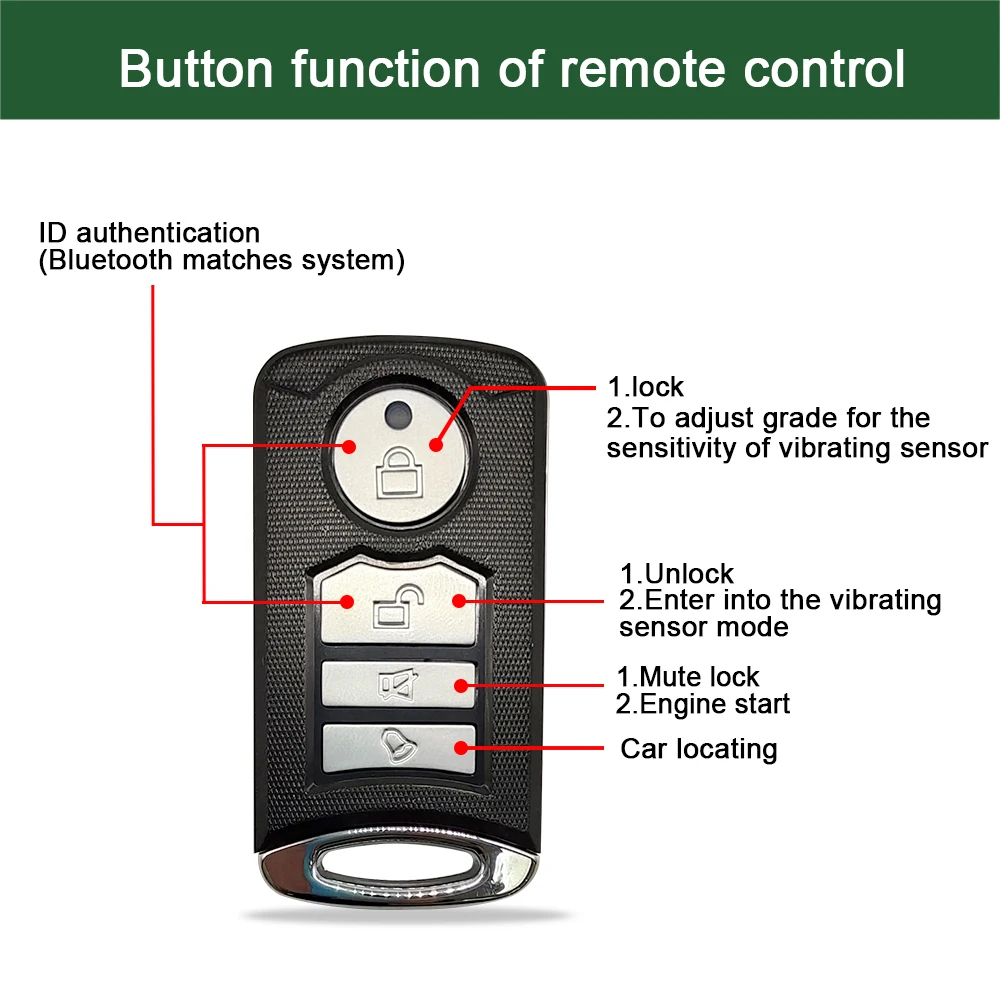 

12V Universal Motorcycle Scooter Anti-theft Security Alarm System Engine Start Remote Control Key Moto Bike Alarm
