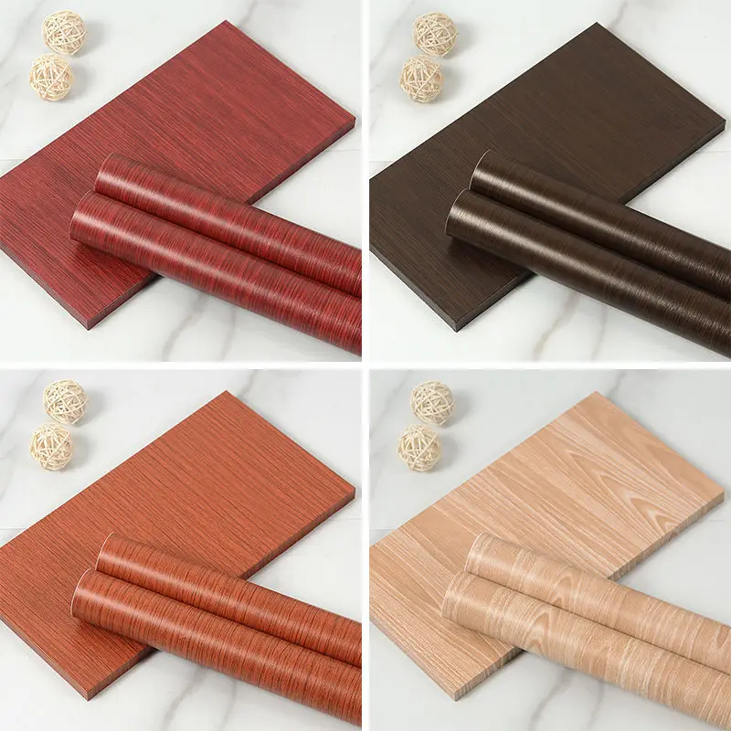 

Furniture renovation stickers wood grain self-adhesive waterproof wallpaper bedroom room door cabinet home decoration stickers