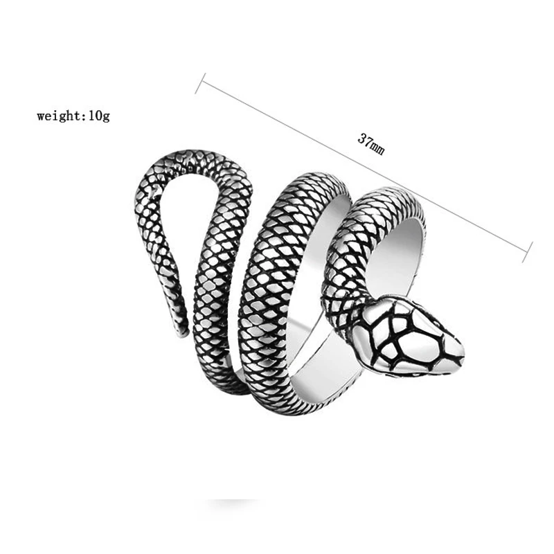 

Punk Hip Hop Snake Ring Stainless Steel Men Women Retro Gothic Snake Ring Biker Ring Fashion Jewelry Gift