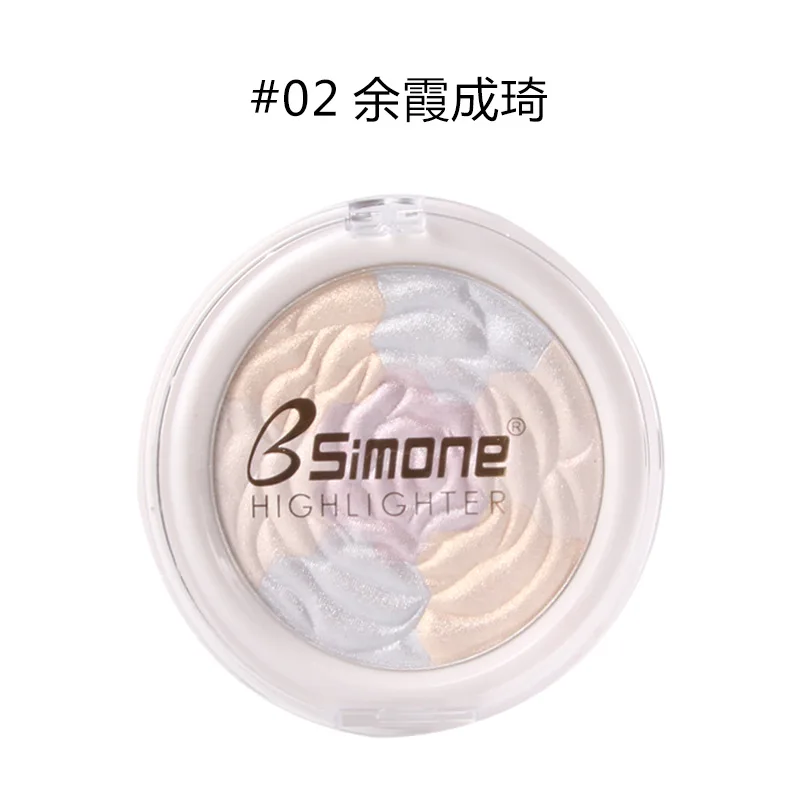 3D цветок хайлайтер тени для век Пудра лицо макияж палитра светящийся мерцающий