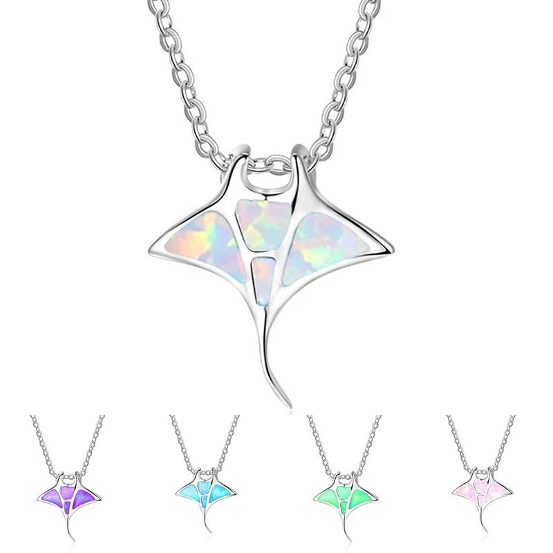 5 цвет женское имитирующее опал кит ожерелье с Китом для женщин подвеска