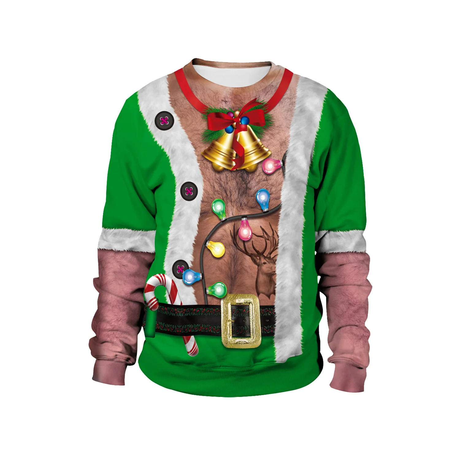 Size L New listing Christmas Sweaters Stylish Unisex Men Women Santa Claus Ugly Christmas Sweater Novelty Sexy RED Retro Sweater - Цвет: Size L