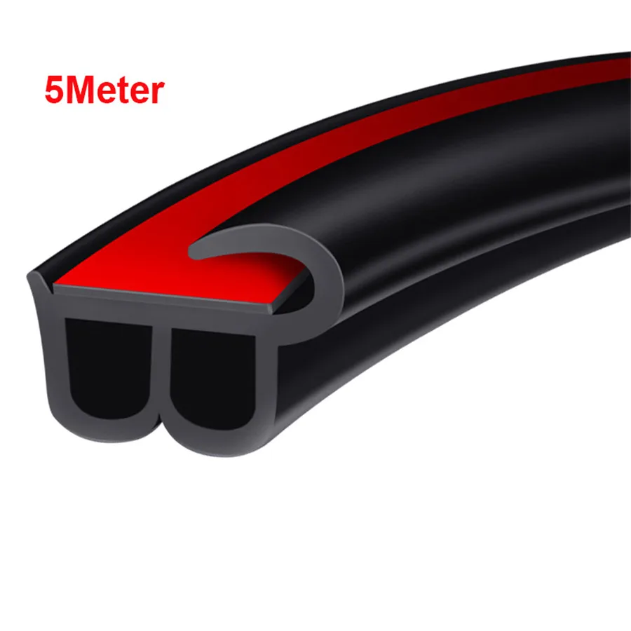 

Universal 5M Car Door Trunk Lip Bonnet Edge Protector Sealed Rubber Strip