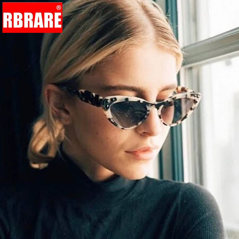 RBRARE маленькие солнцезащитные очки в треугольной оправе с кристаллами кошачий