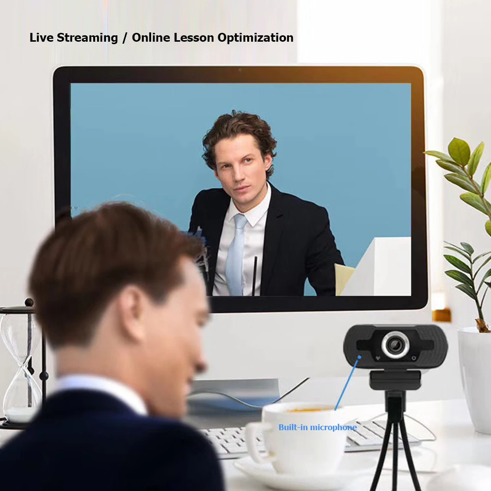 

3.6M 1080P HD USB Camera Live Online Courses Video DVR Cam Recorder w/ MIC