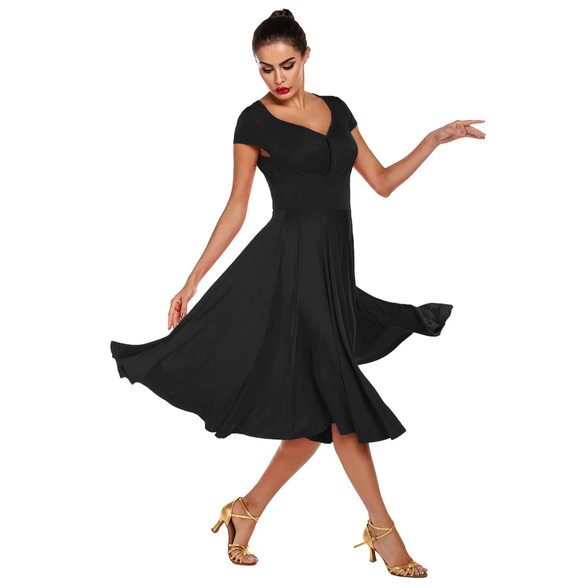 Новинка 2020 женское платье для латинских танцев взрослых бальных большая юбка