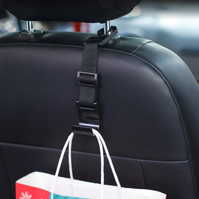 

Car Seat Back Hook Car Accessories Interior Adjustable Auto Fastener Clip Grocery Bag Hanger Holder Car Headrest Hanger J60F