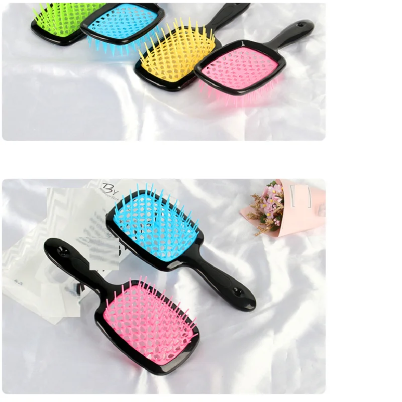 

Hollow Massage Comb, Smooth Hair Wide Tooth Comb Wet And Dry Mesh Comb Non-Knotted Fluffy Hairdressing Comb