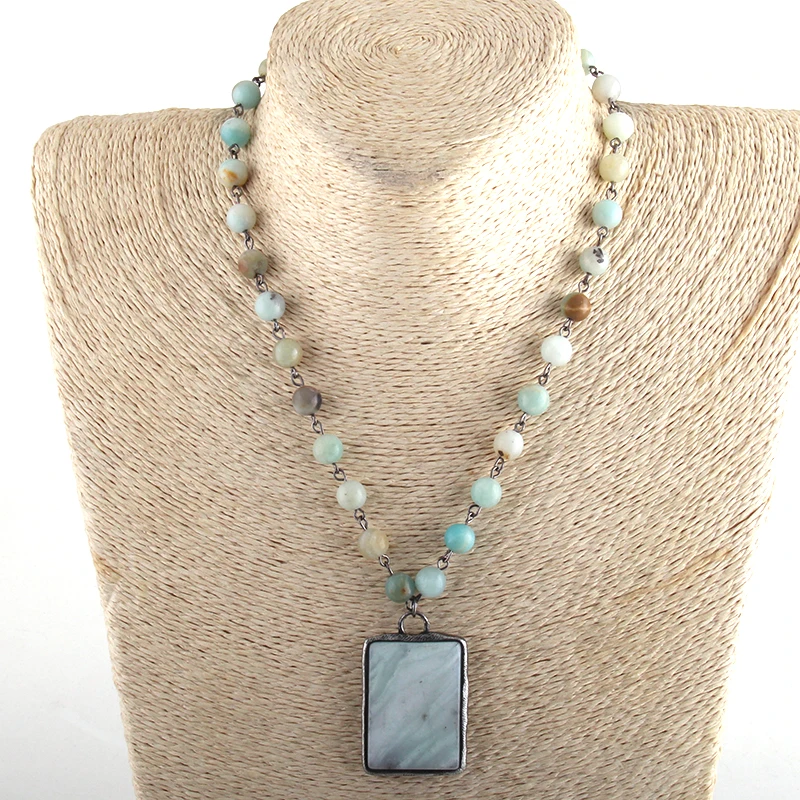 Женское Ожерелье-чокер MOODPC прямоугольное ожерелье с подвеской из натурального