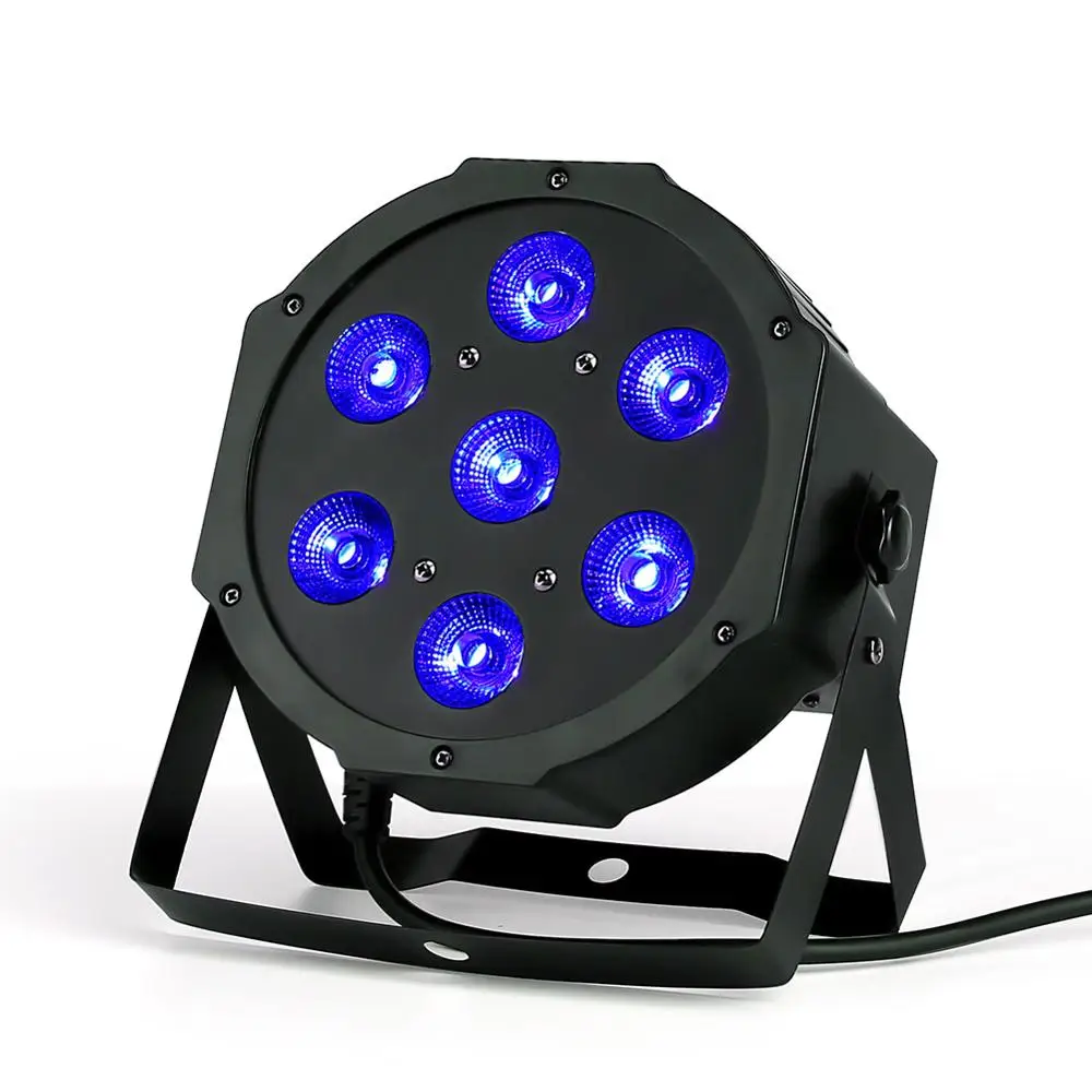 4 шт. 7x18W светодиодный плоский светильник SlimPar 6in1 RGBWA УФ свет DJ Dmx Светодиодный с