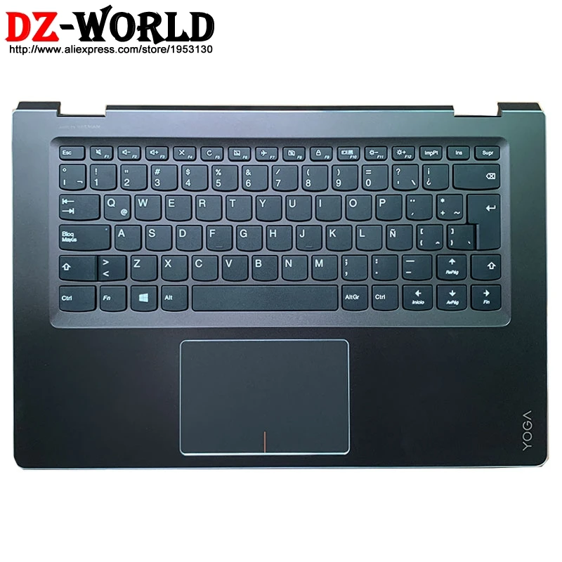

Palmrest Upper Case With Latin Spain Keyboard Touchpad for Lenovo Ideapad Yoga 510-14IKB ISK AST Flex 4-1470 Laptop 5CB0L66049