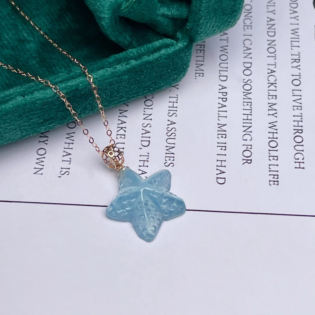 

shilovem 18k yellow gold real Natural aquamarine pendants fine Jewelry women trendy wedding none necklace gift mymz1515662a