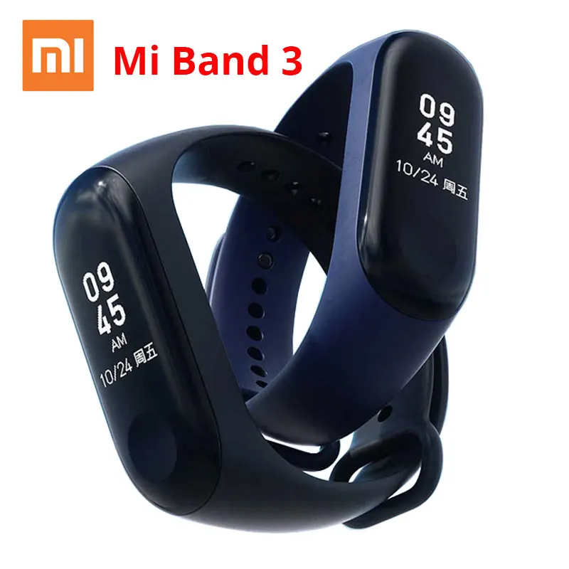 Смарт браслет Xiaomi mi band 3 0 78 дюймов OLED тачпад монитор сердечного ритма miband быстрая
