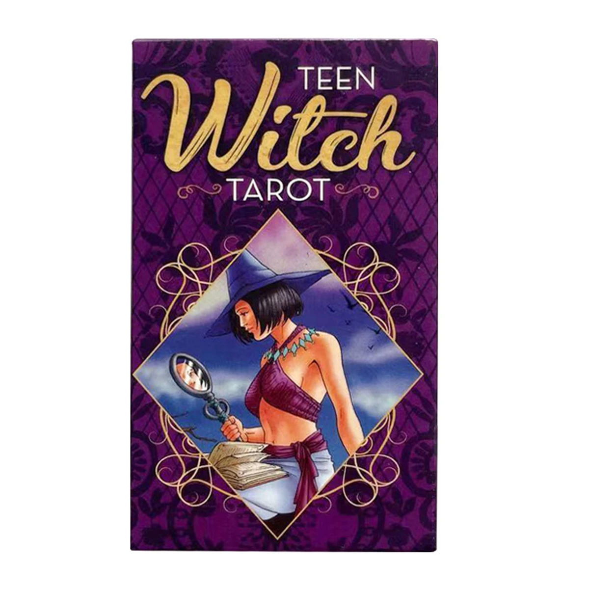 

Новые ранние настольные игры с ведьмой Таро, 78 карт, английская версия для семьи родителей и детей, настольная игра, гадания, Карты Таро