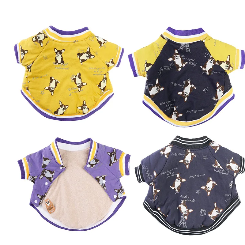 Хлопковая теплая куртка с французским бульдогом зимняя одежда для собак