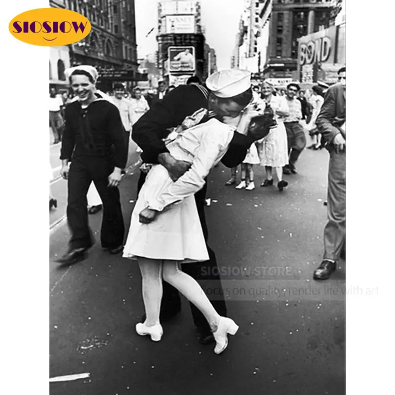 5d Diy алмазная живопись &quotПоцелуй победы&quot Алмазная мозаика вышивки крестом