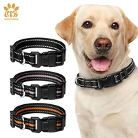 dog collar military adjustable tactical pets collar reflective high strength nylon material for outdoor training walking
