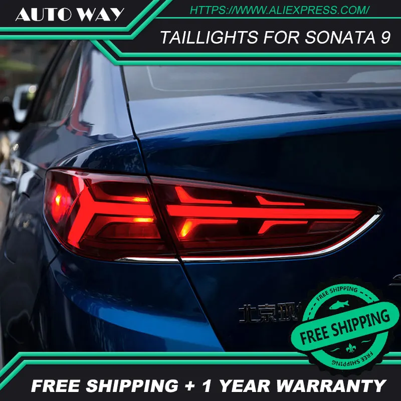 Автомобильный Стайлинг задний фонарь для Hyundai Sonata 2018 светодиодный крышка