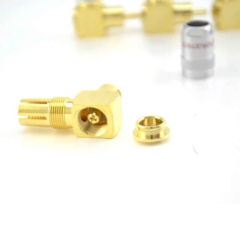 4 шт. Позолоченные коннекторы с прямым углом RCA|Коннекторы и разъёмы| |