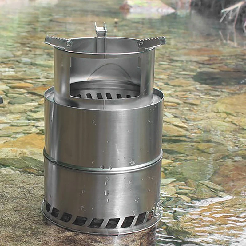 

ELOS-1 Pcs Camping Lightweight Stove Foldable Windproof Wood Burning Stove for Outdoor Picnic BBQ Cooking Camping
