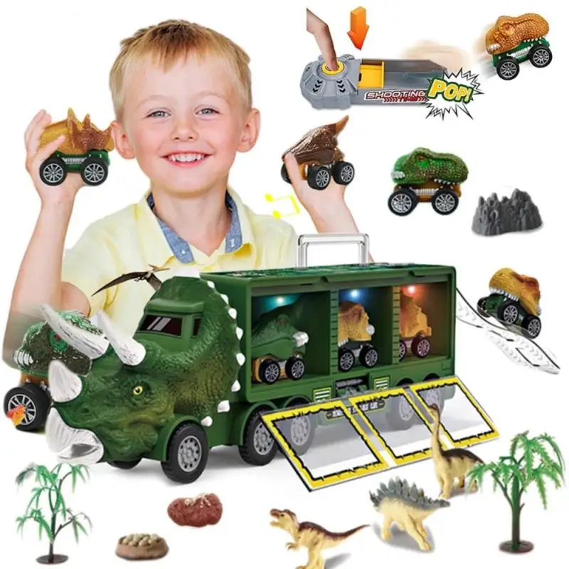 

Children Dinosaur Transport Car Oversized Inertial Cars Carrier Truck Toy Pull Back Vehicle Toy With Dinosaur Gift For Children