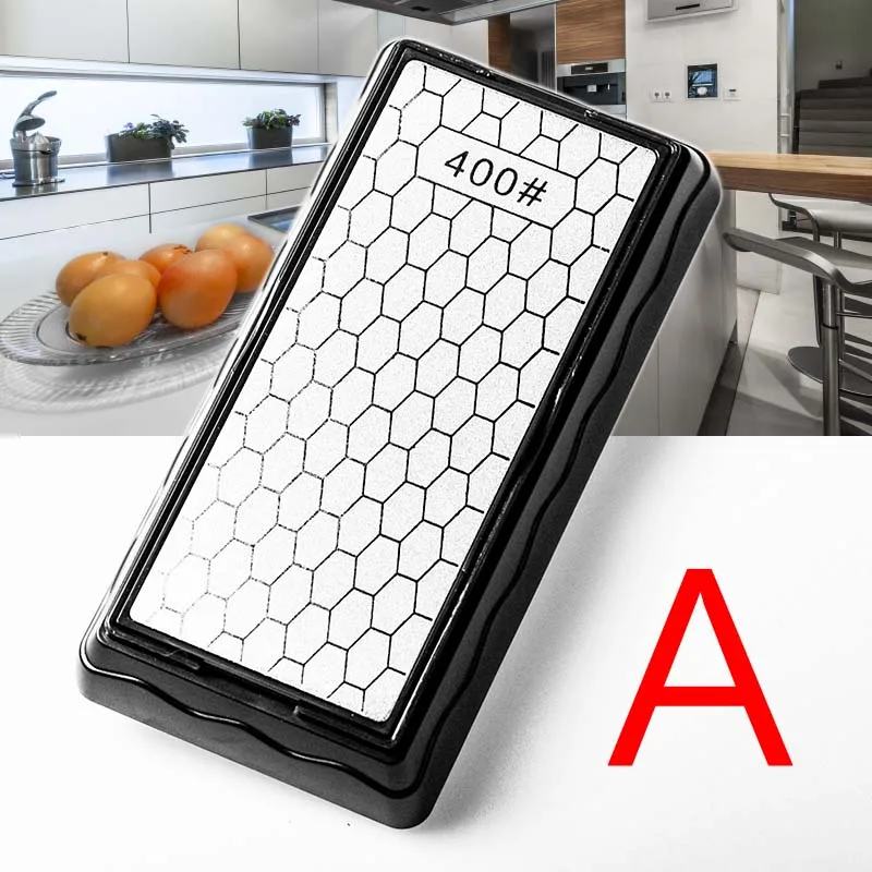 Двухсторонний точильный камень с острым концом, Алмазный точильный камень, Ножи точильный камень Кухня Грит шеф-повара Ножи шлифовальный инструмент 400/600/1000/1200 Грит