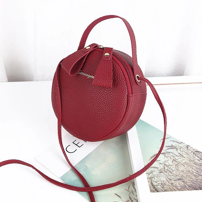 

Small Portable Women's Crossbody Messenger Bags Small Circular Bag New Fashion Single Shoulder Slung Mobile Phone Ladies Purse