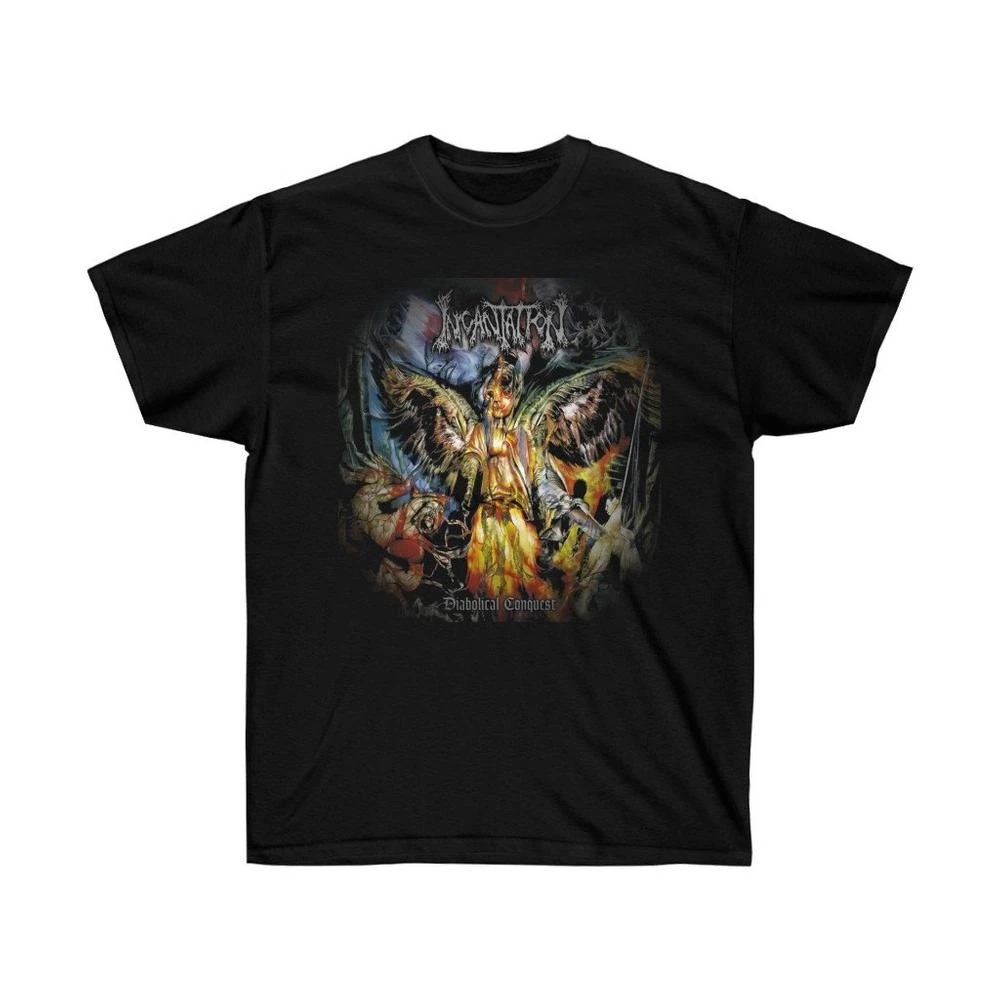 Футболка с изображением дьявольского конкурса сатаническая смерть из металла |