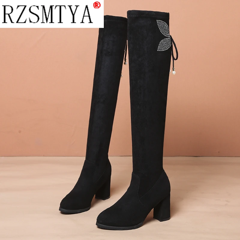

2021 Women Casual Comfortable Material Boots Shoes Winter Women Female Round Toe Platform High Heels Pumps Warm Snow Boots Mujer