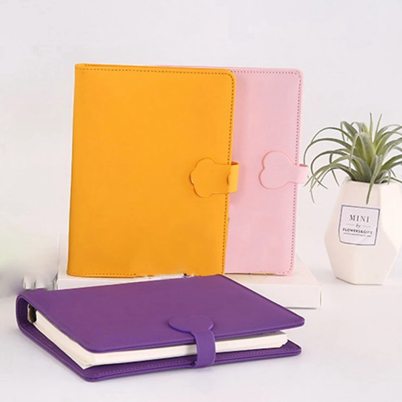 

4 Pcs A6 PU Leather Notebook Binder, Refillable A6 Inner Filler Papers Diary Schedule Organizer Planner Journal Binder