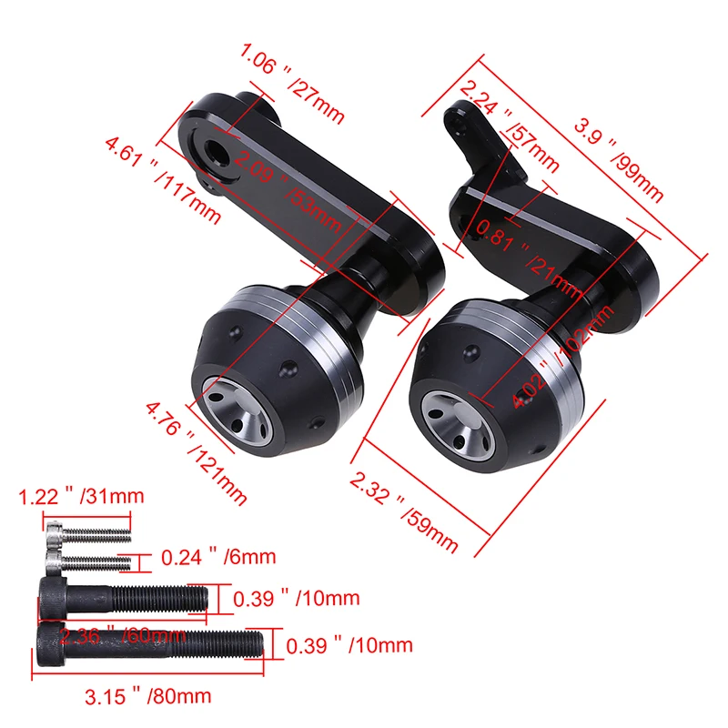 Алюминиевый слайдер рамы мотоцикла POSSBAY CNC Противоударная прокладка защитный для