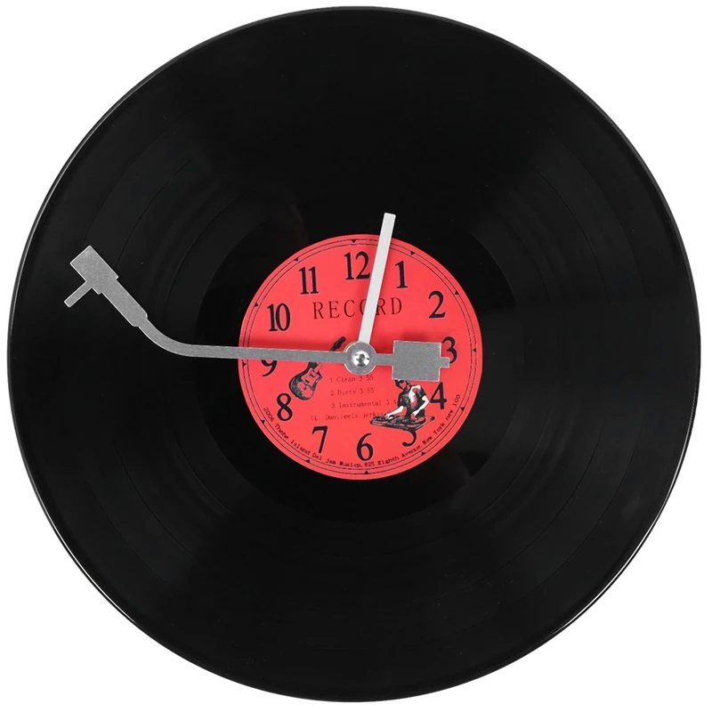 

LBER 30CM European Retro Nostalgic Ultra-Quiet Clock Vinyl Record Personality Wall Clock Cafe Bar Decorative Wall Clock