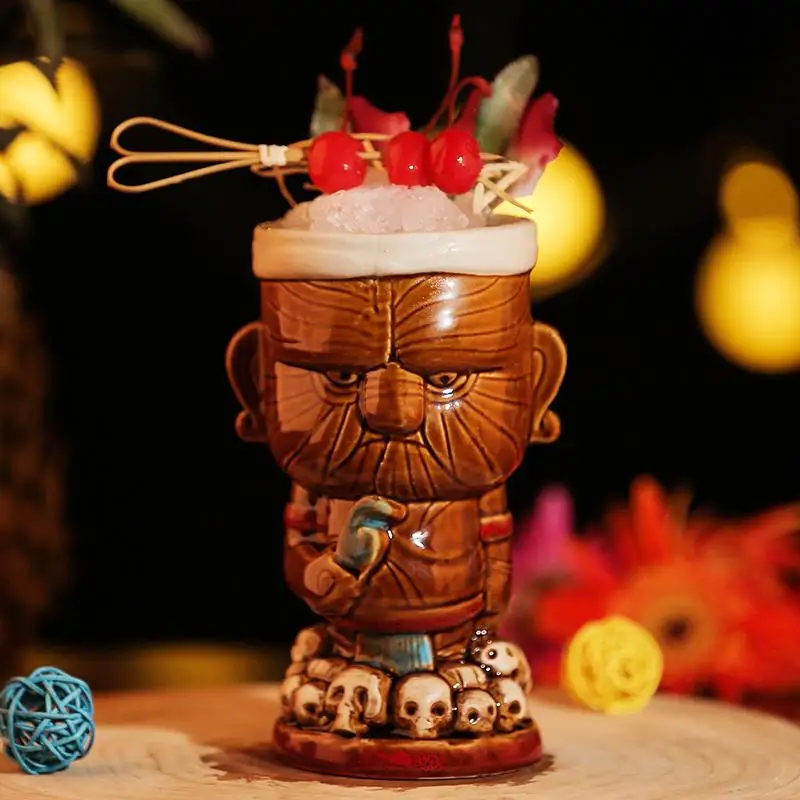 Бесплатная доставка Гавайские кружки Tiki Коктейльная чашка кружка для пива