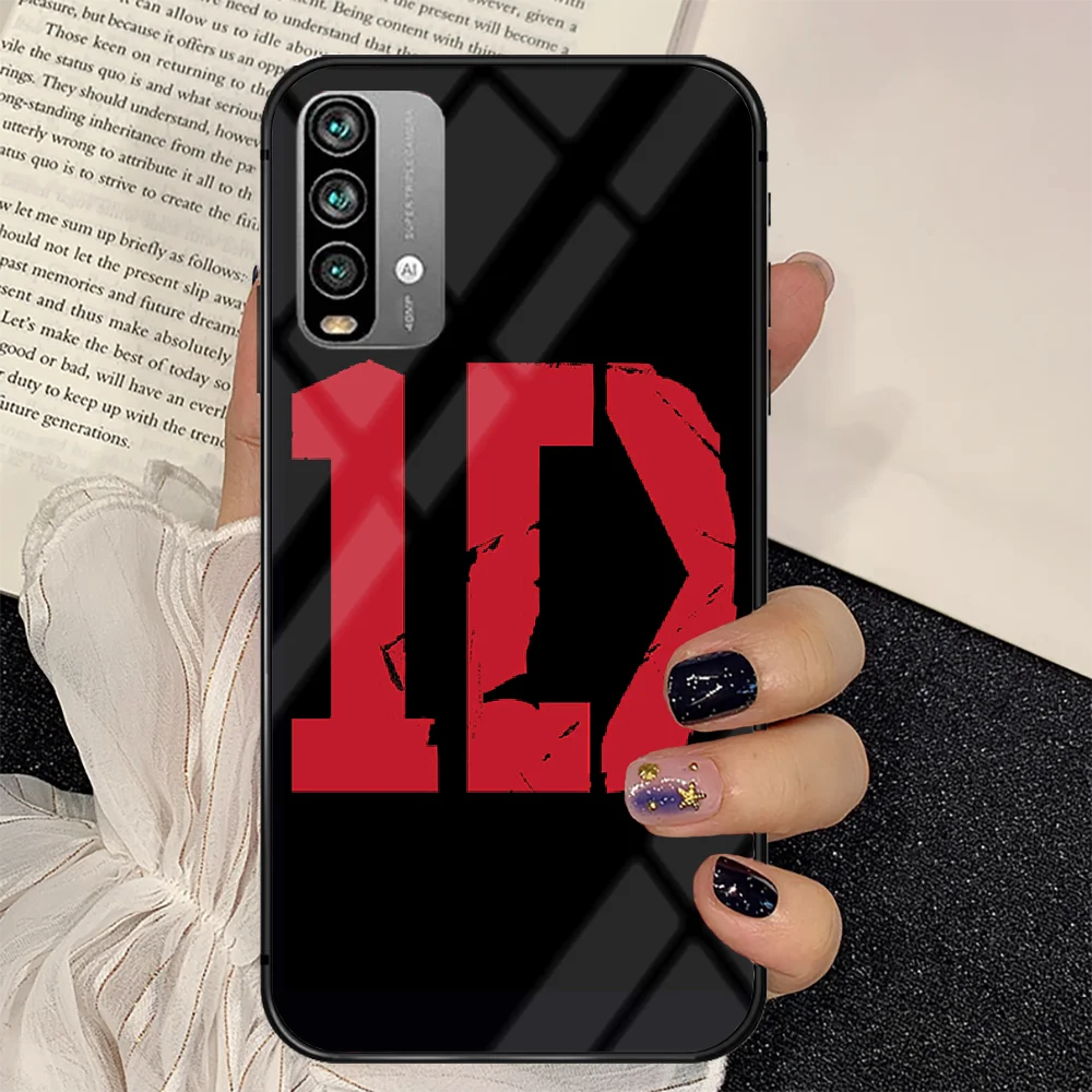 

British Band One Direction Phone Tempered Glass Case Cover For Xiaomi Redmi note k 7 8 9 10 30 40 A C T S Pro Painting Black