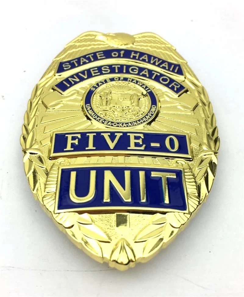 Значок на пояс для косплея США Гаваи пять-0 кожаный аксессуар Хэллоуина 5 о | Спорт